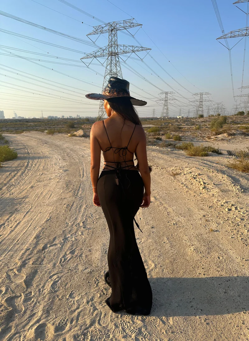 Scorpio Rizing  Black Sheer Soleil Skirt for Women | Best Price UAE